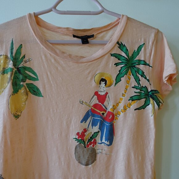 J.Crew JCrew G6608 souvenir postcard graphic t-shirt tee top S SM 4 - Picture 9 of 15